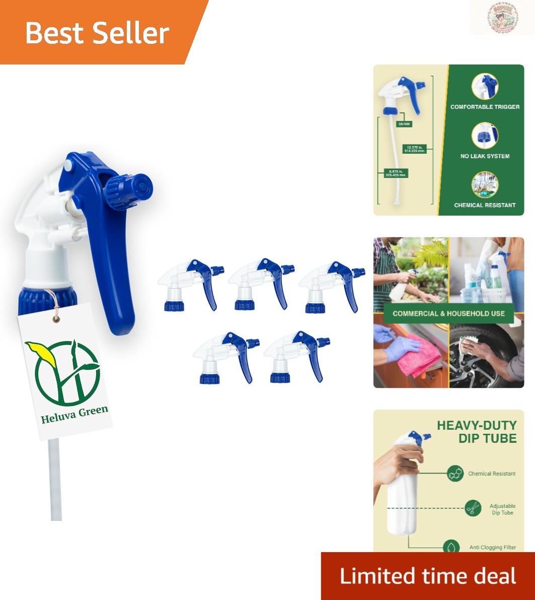 Customizable Spray Bottle Nozzles - Durable 6 Pack for Home & Commercial Use