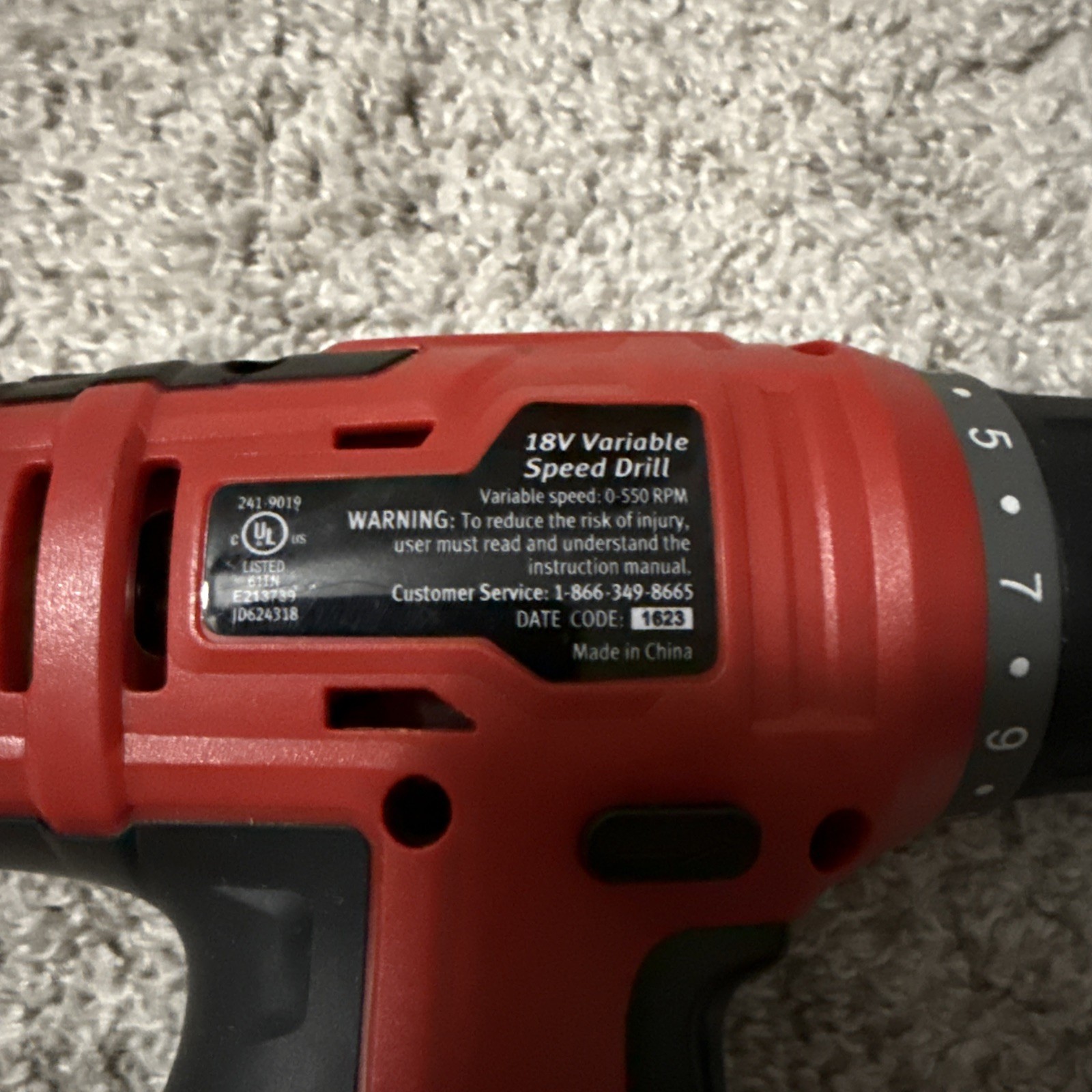 Tool Shop 18V Variable Speed Cordless Drill Driver With battery