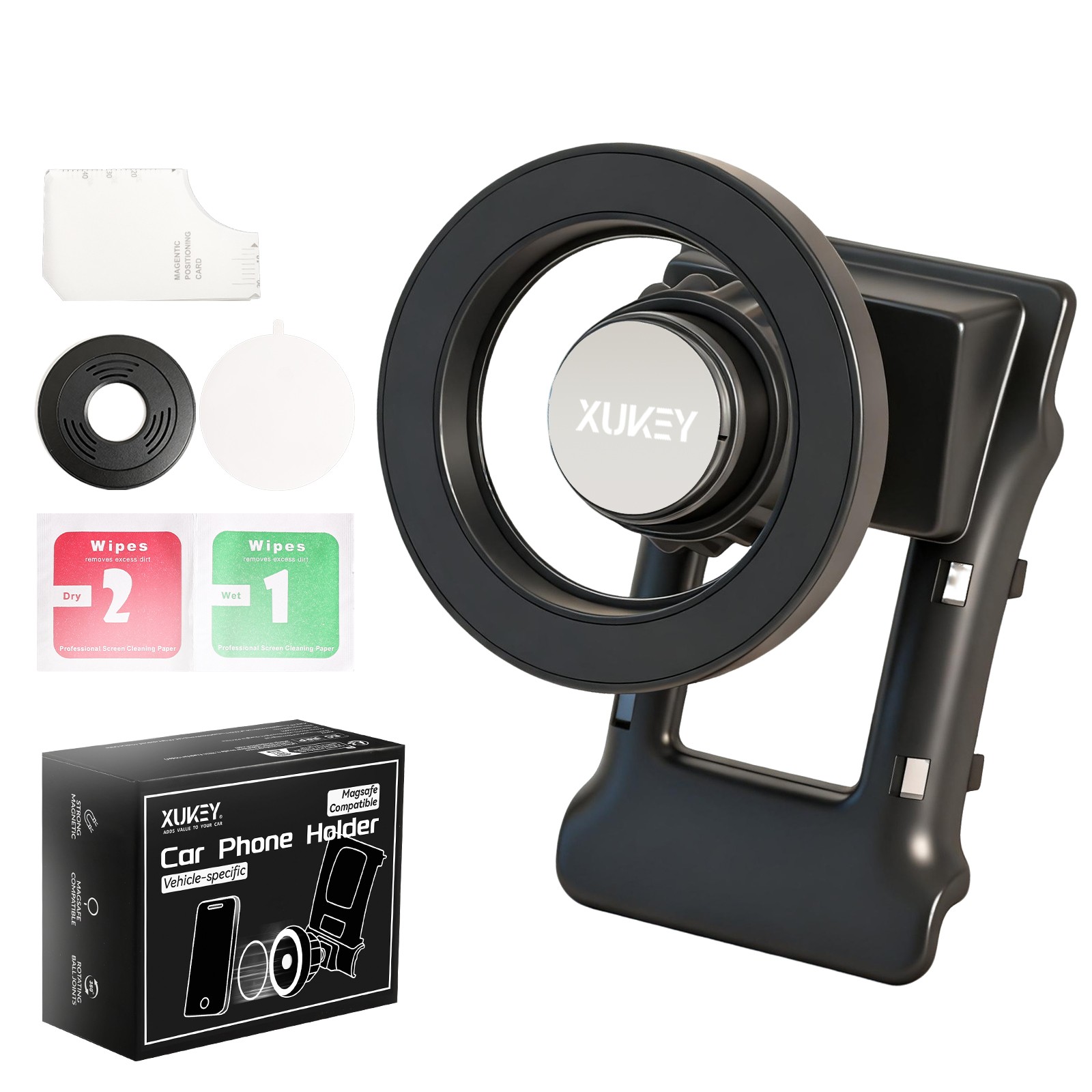 Car Phone Bracket Holder For VW Golf Mk6 2010-14 Adjustable Magnetic Mobile
