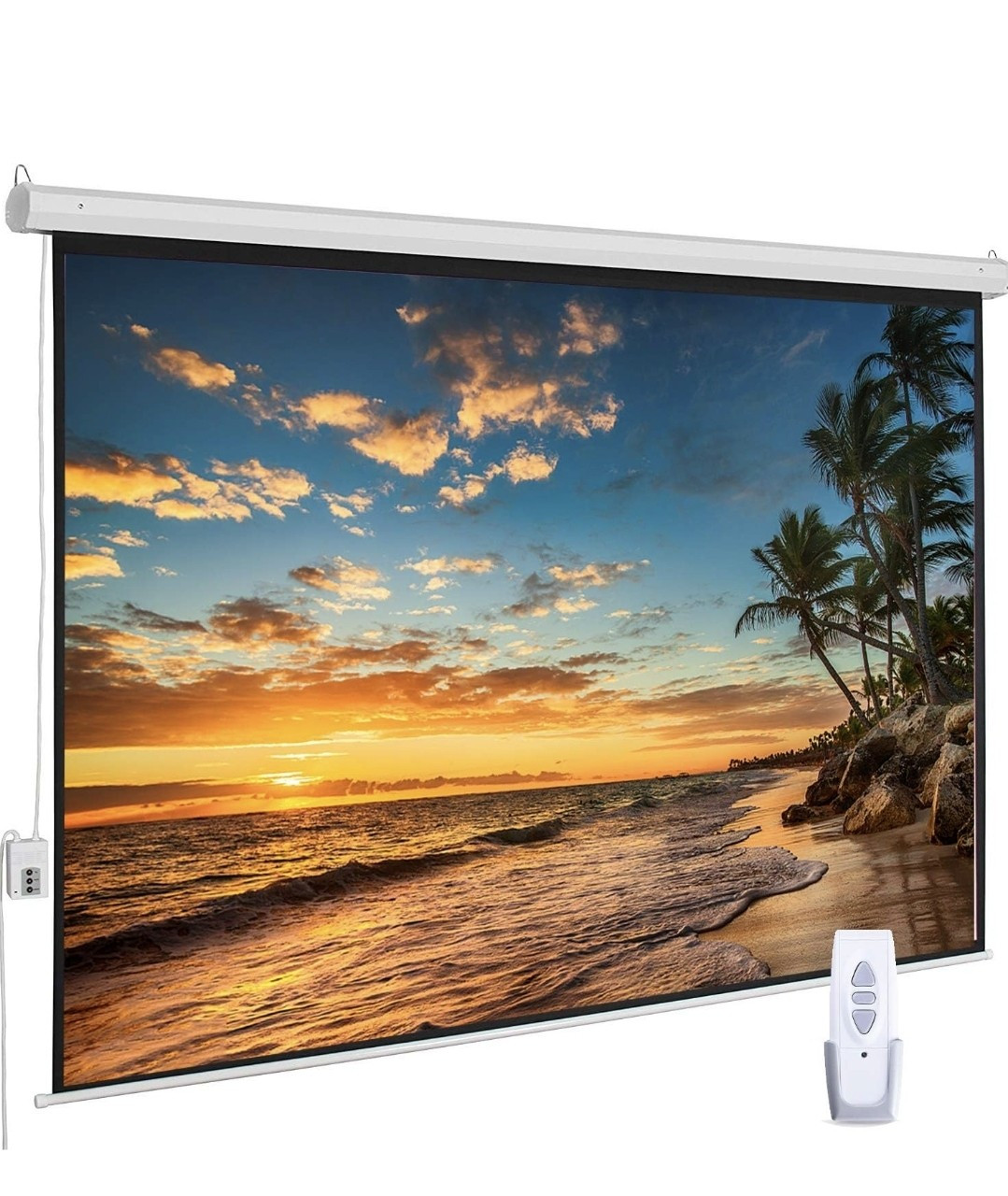 120" Auto Motorized Electric Wrinkle Free Projection Screen 4:3 4K 3D HD + Remot