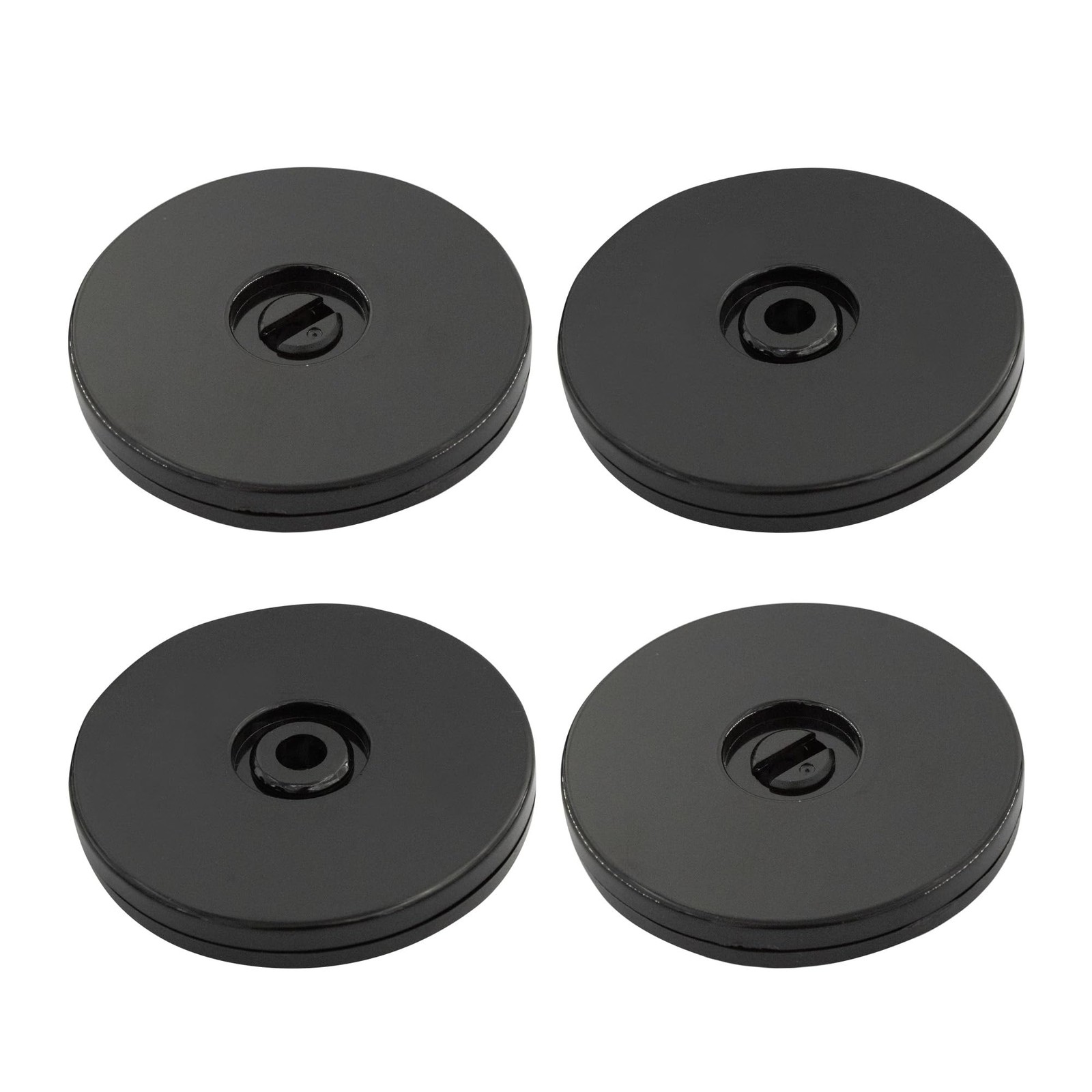 4 Pcs Black 3 inch Acrylic Lazy Susan Rotating Turntable Organizer Bearings -...
