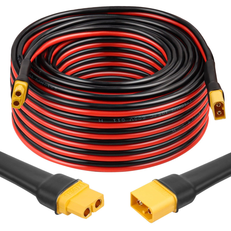 Xrds -Rf Xt60 Extension Cable 50Ft 10Awg Tinned Copper Wire Xt60 Male To Female