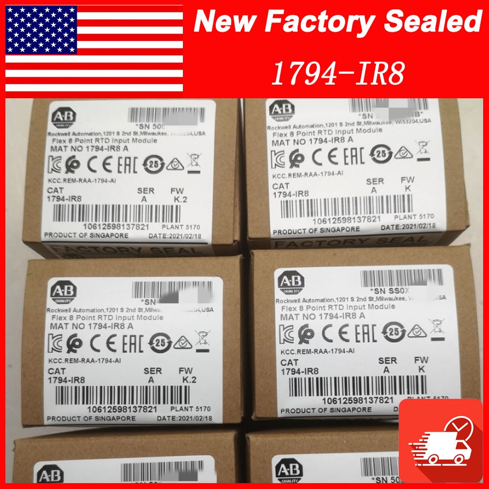 New Factory Sealed AB 1794-IR8 SER A Flex 8 Point RTD Input Module1794IR8
