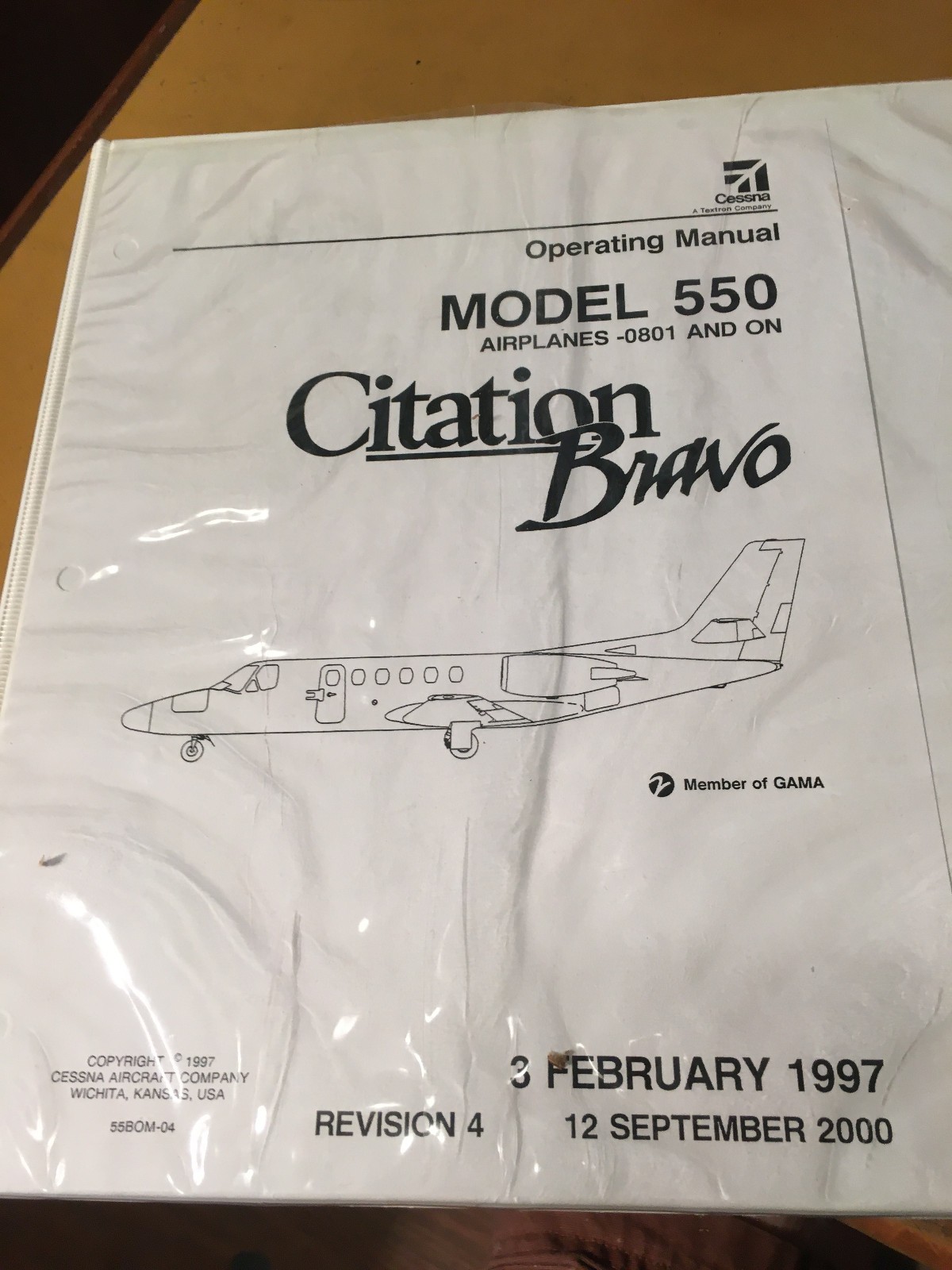 Citation Bravo, Model 550 Operating Manual