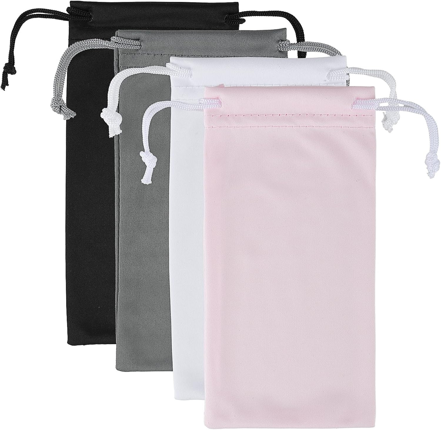 4Pcs Glasses Pouch Microfiber Soft Sunglasses Pouch Eyeglass Pouch With Drawstri