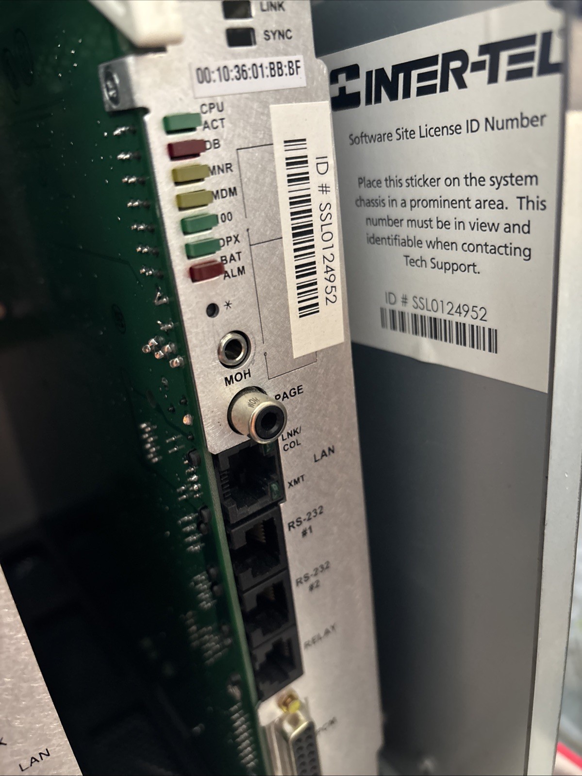Inter-tel Axxess CPC 550.2030 Phone Card 128 System Complete