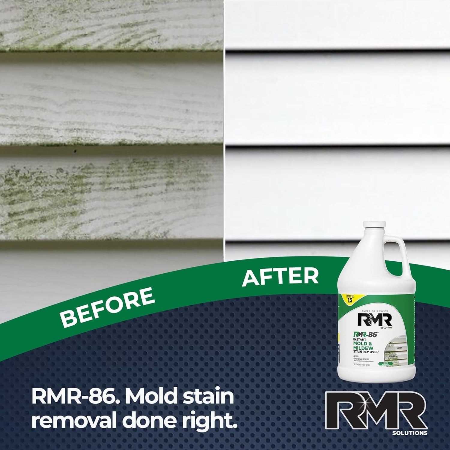 Fresh Scented RMR-86 Mold & Mildew Stain Remover - 4 Gallon Fast-Acting Solution