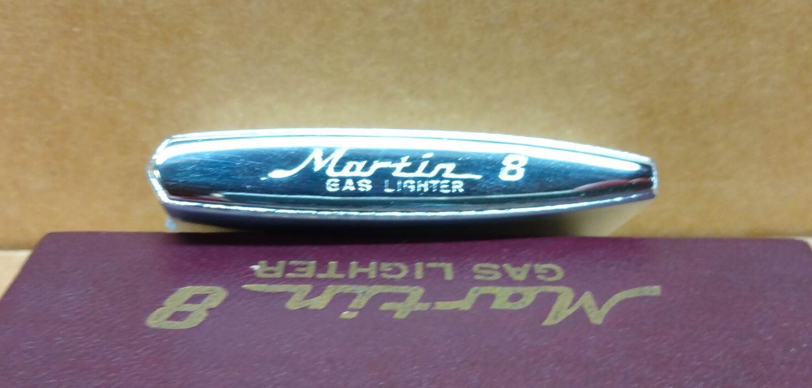 Martin 8 Gas Lighter with Box & Instructions Excellent Condition