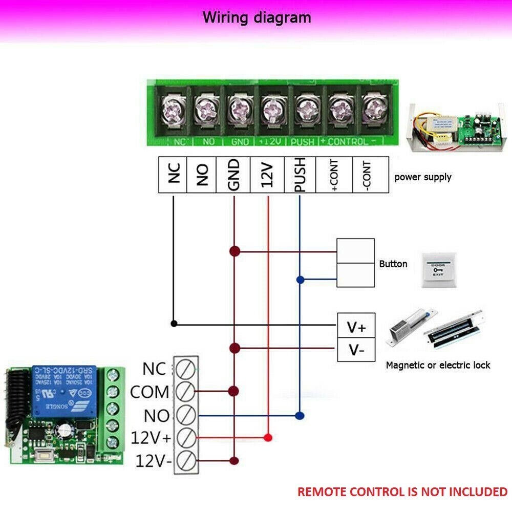 DC 12V 1CH Relay Receiver RF Transmitter 433Mhz Wireless Switch