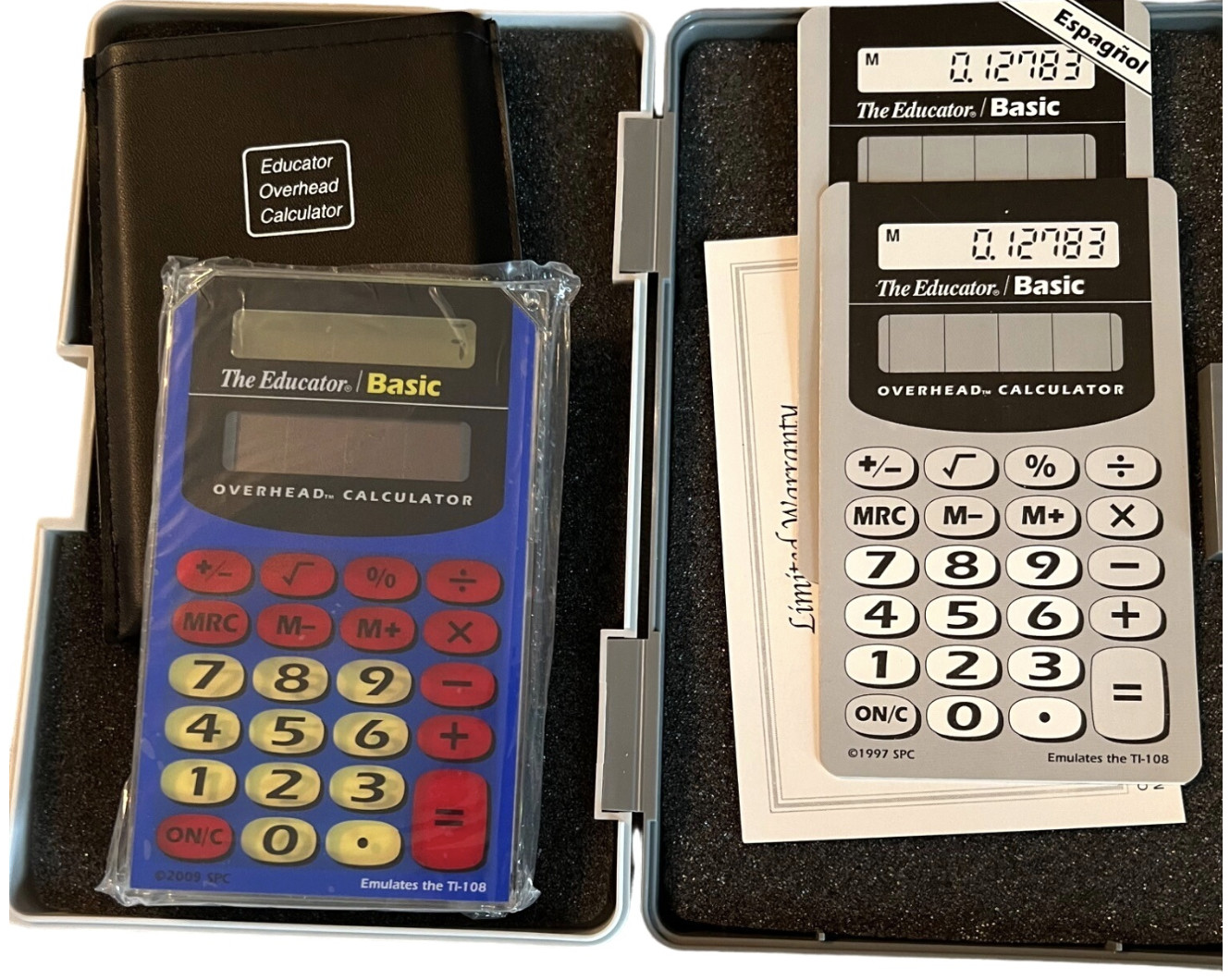 Vintage Stokes Educator Basic Overhead Projector Calculator No.203 Case TI-108