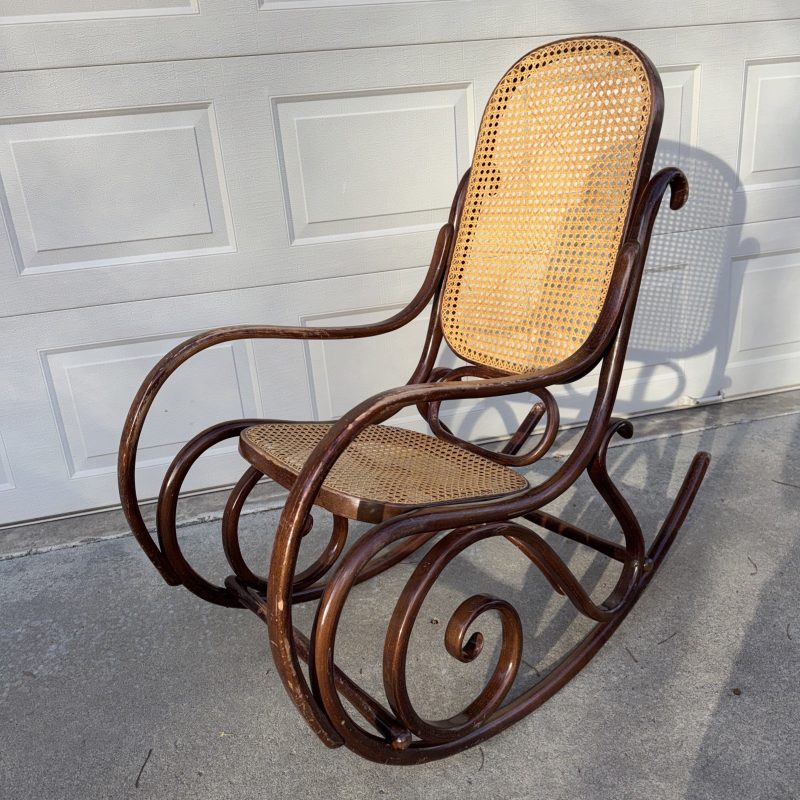 Vintage 1970s Thonet style Bentwood Rocker Very Study