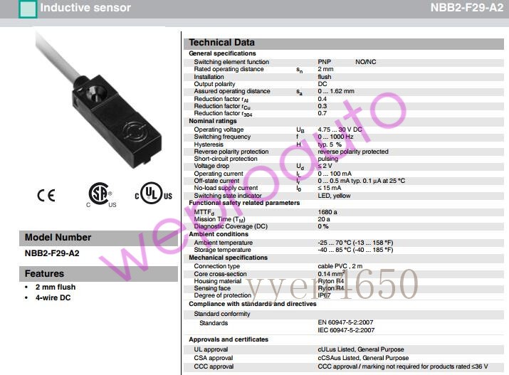 PEPPERL&FUCHS NBB2-F29-A2 802137 INDUCTIVE SENSOR New
