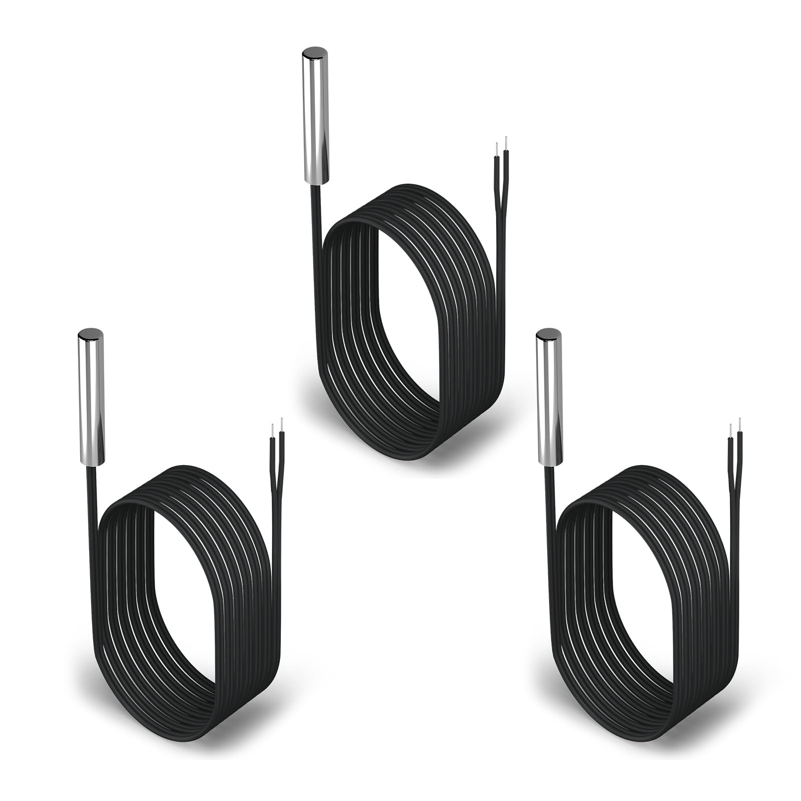 NTC 10K Temperature Sensor Probe Waterproof Stainless Steel 1 Meter 3pcs
