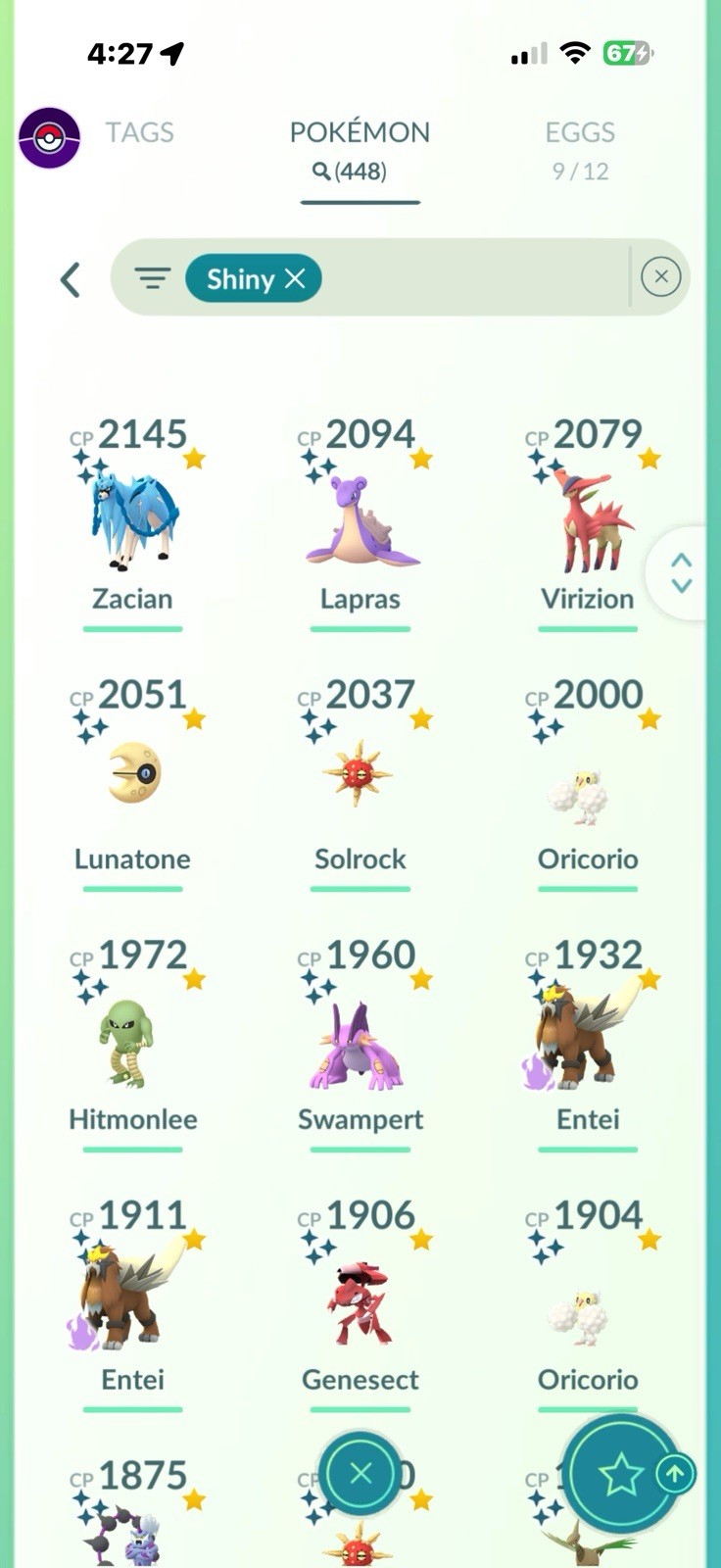 Pokémon GO Level 73 Game Account Legendary Shiny Pokémon Collection