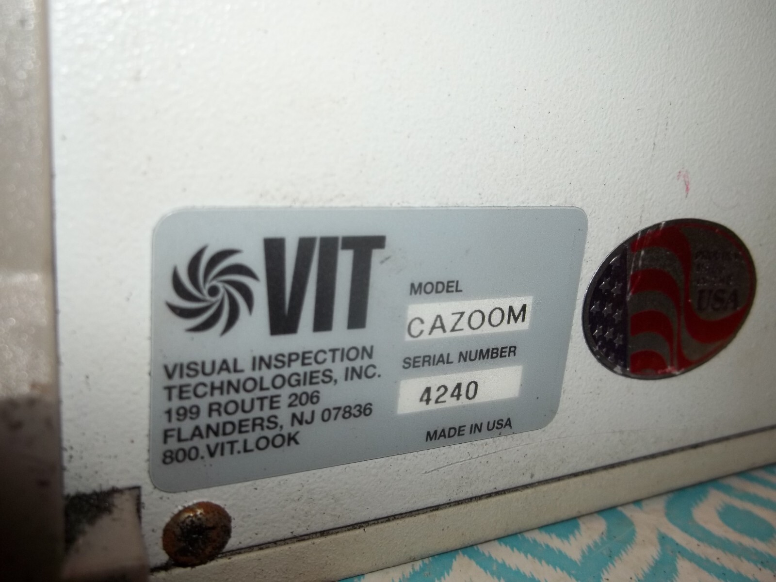VIT VISUAL INSPECTION TECHNOLOGIES CAZOOM CA-ZOOM CAMERA PROBE CONTROL UNIT(619)