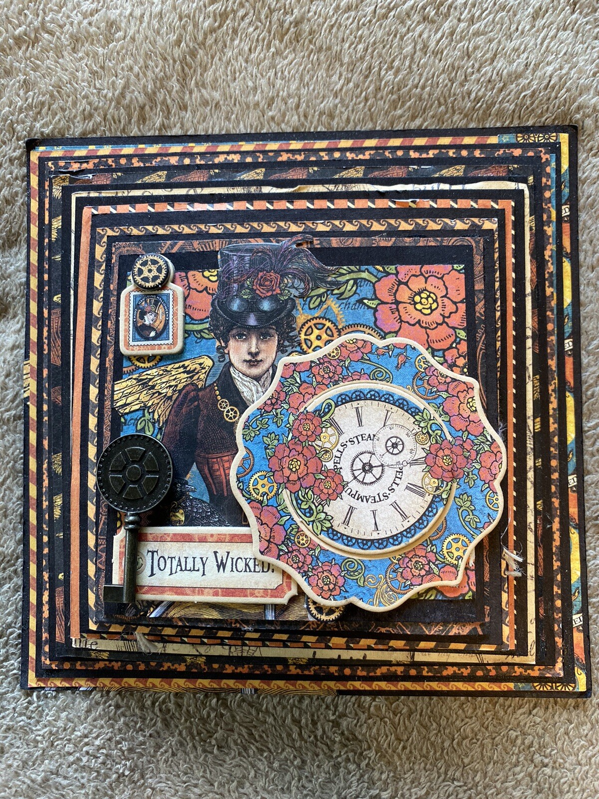 Handmade Hand Crafted Photo Pyramid Book Album Free Shipping!