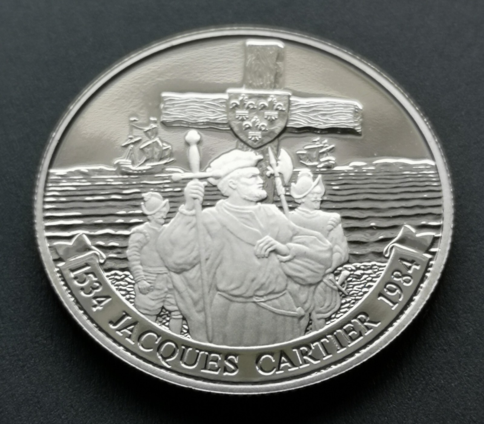 ***  CANADA  PROOF  NICKEL  DOLLAR  1984  ***  JACQUES - CARTIER  ***