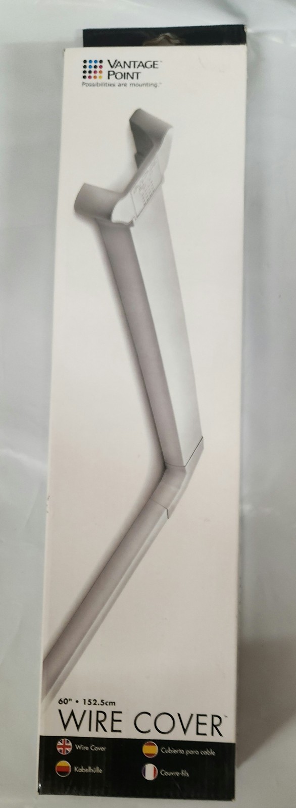 Vantage Point 60" Wire Cover Optional Setups Paintable Finish White NEW