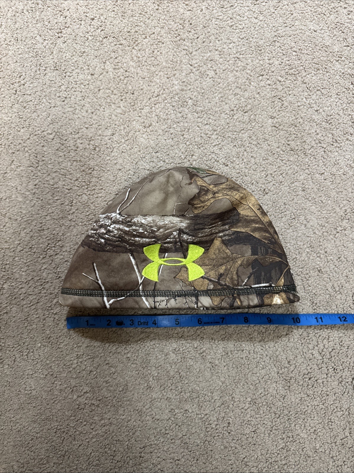 Under Armour Scent Control WindProof Coldgear Beanie Camo Hat Realtree Xtra S/M