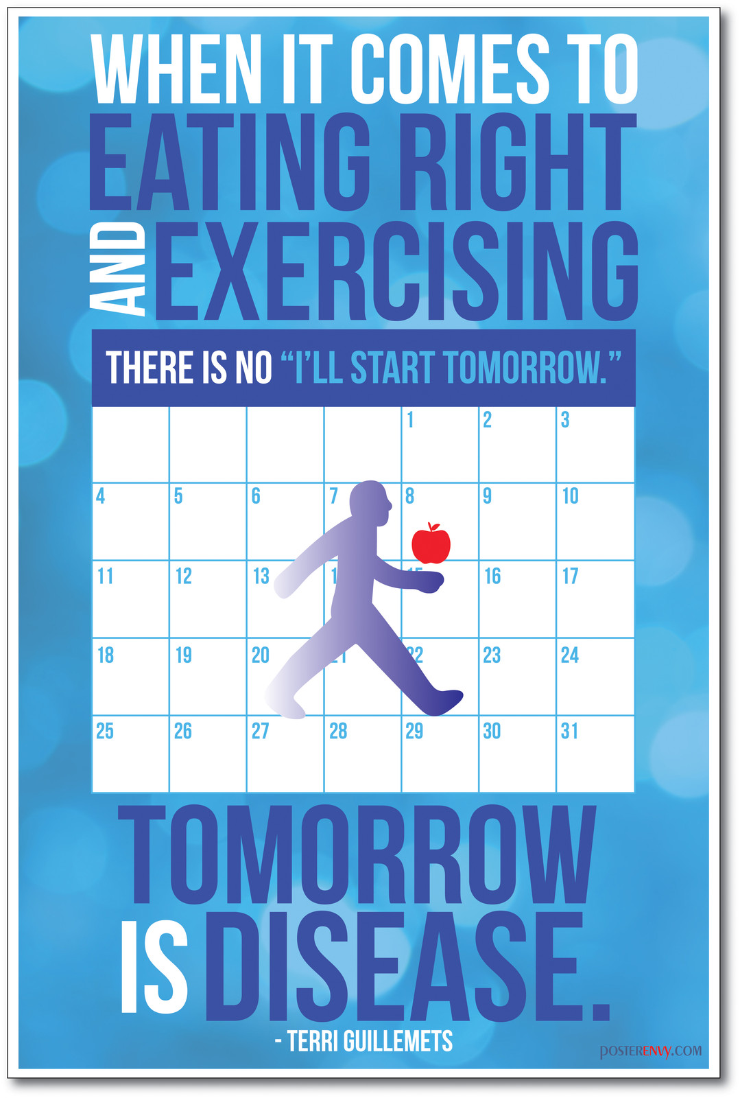 Start Today - Terry Guillemets - NEW Health and Fitness Poster
