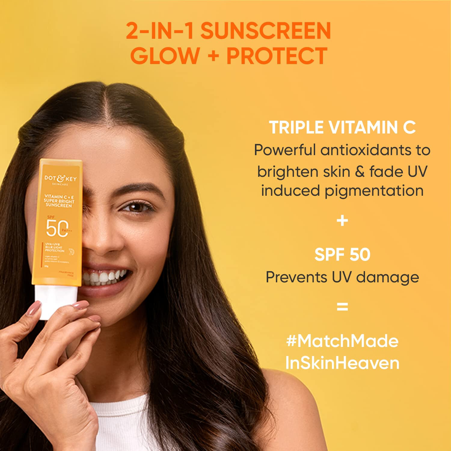 Dot & Key Vitamin C + E Super Bright Sunscreen SPF 50+++ 50gm
