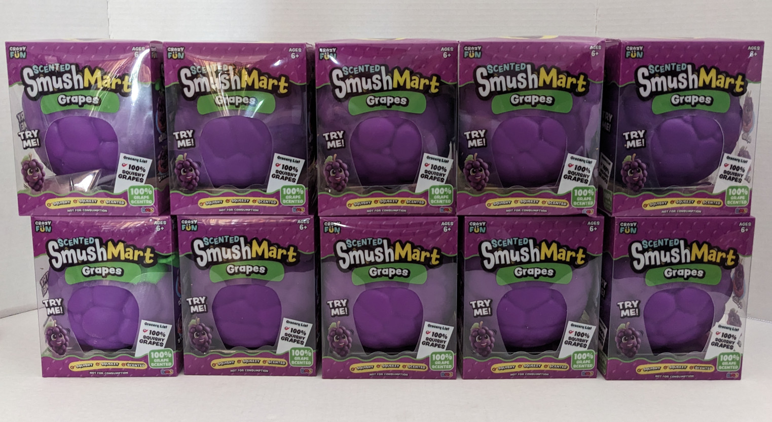 Scented Grapes Squishy Smush Mart Crazy Fun RMS Five Below - Sealed