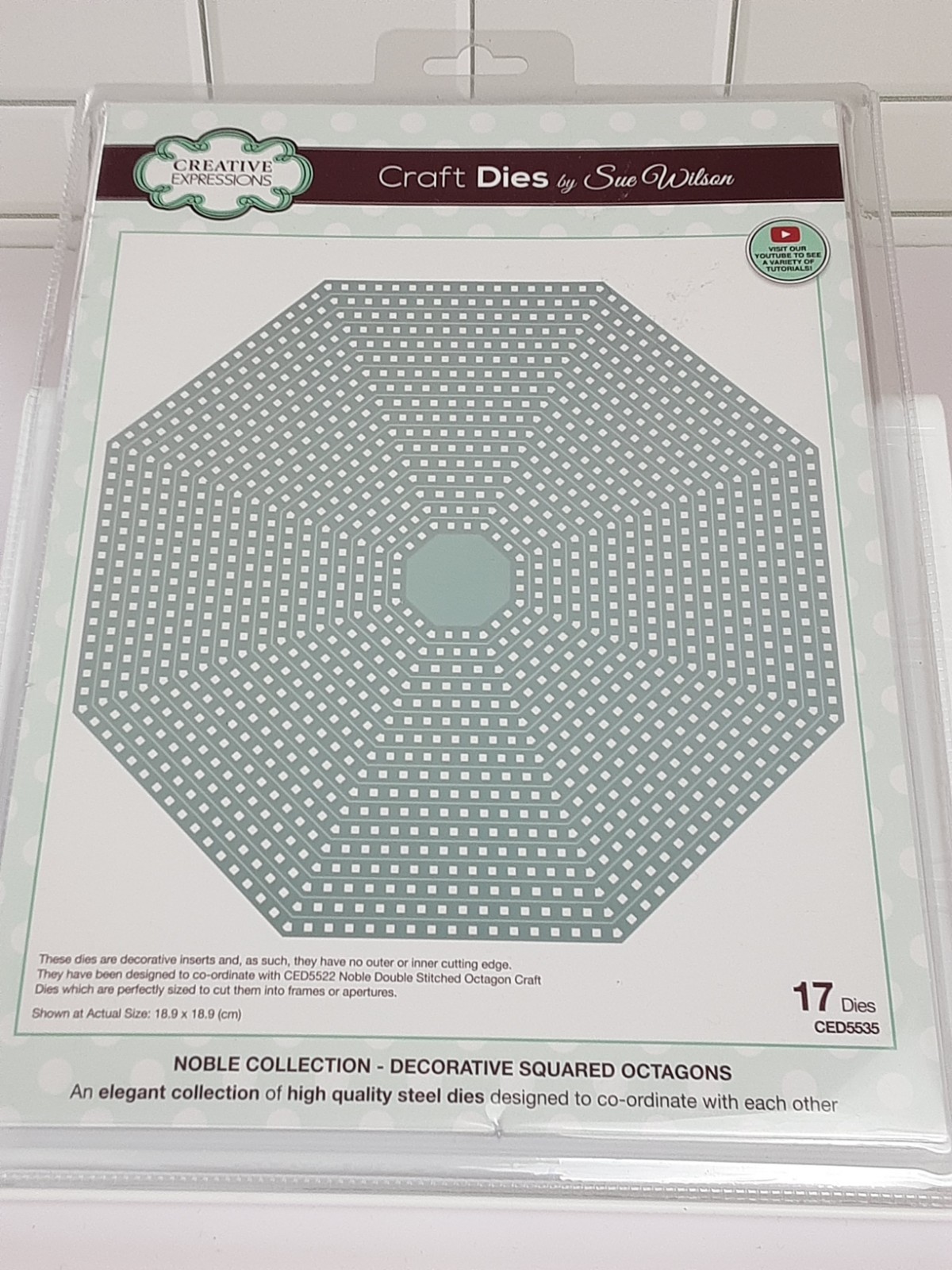 NEW Creative Expressions #5535 Noble Coll Decorative Squared Octagons 17 Die Set