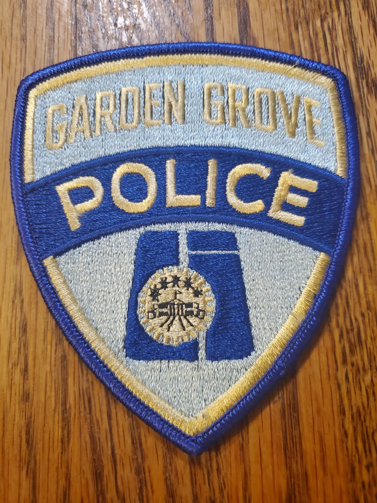 Vintage Garden Grove Police Department shoulder patch from California