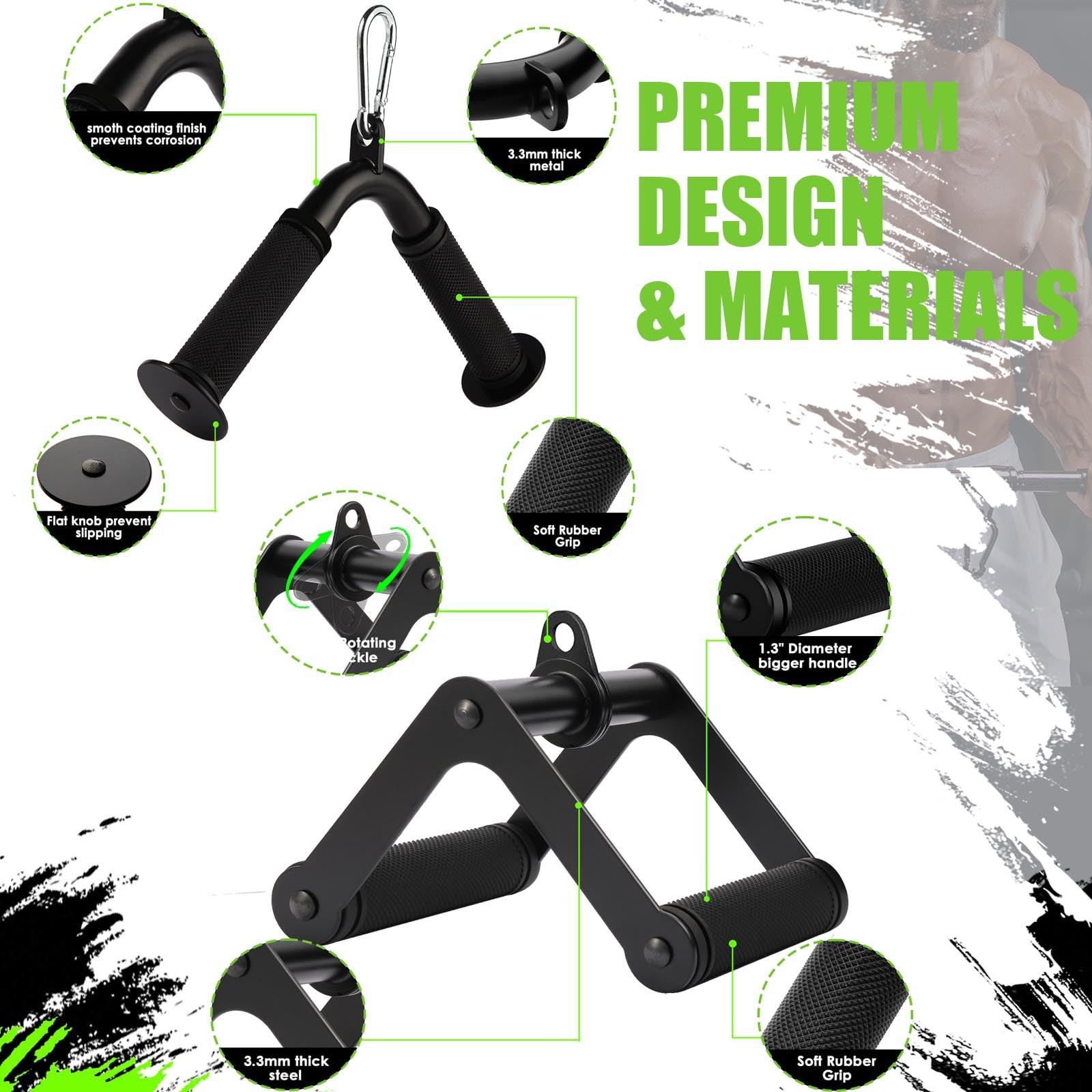 Cable Machine Attachment Set LAT Pulldown Attachments ,Cable Machine Accessor...