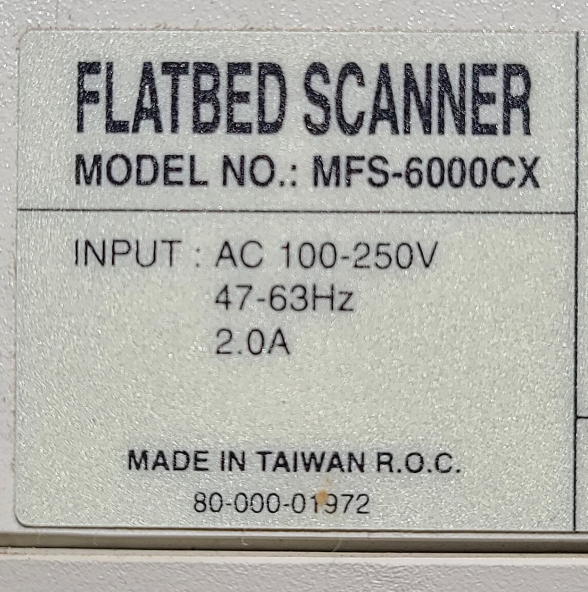 Mustek Flatbed Scanner MSF-6000CX 14" x 8.5"