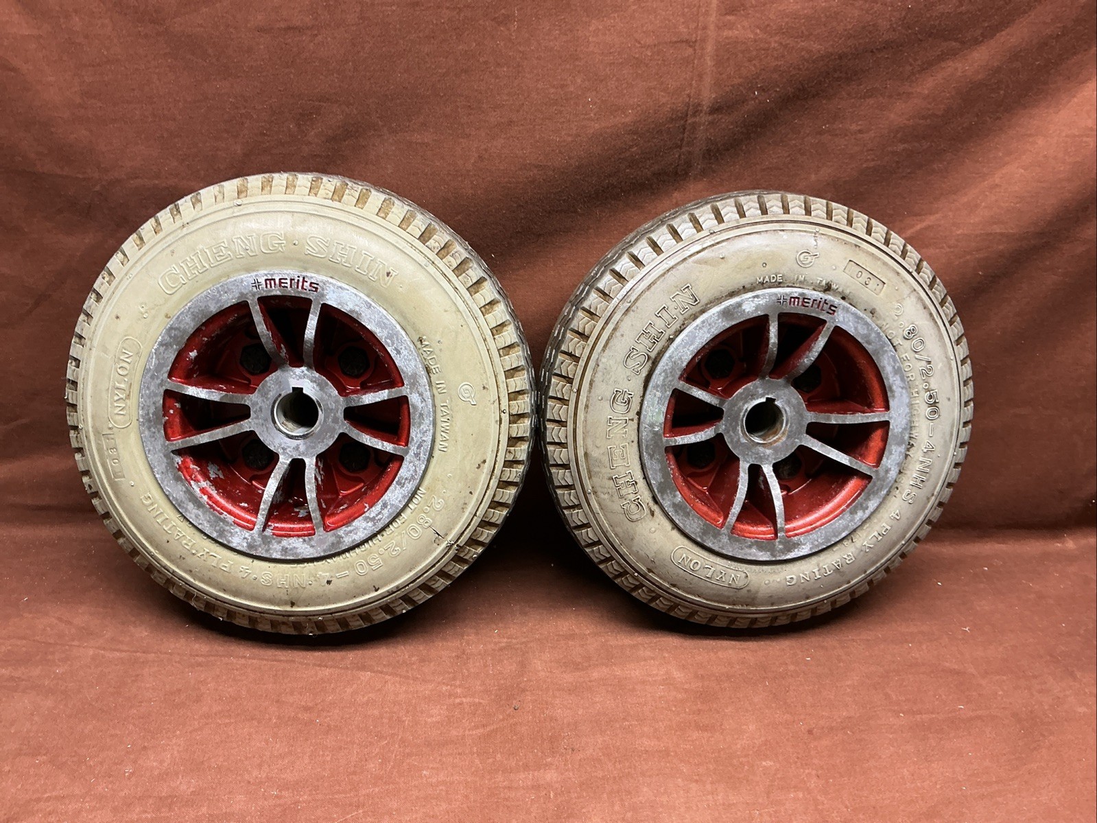 Drive Wheels And Tires 2.80/2.50 From Merits P320 Wheelchair