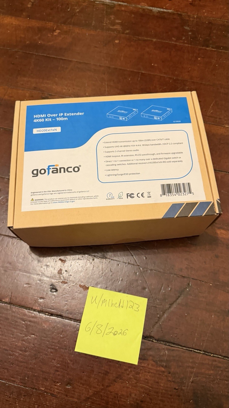 Gofanco HDMI Over IP Extender 4K60 Kit - 100m - HD20Ext1xN