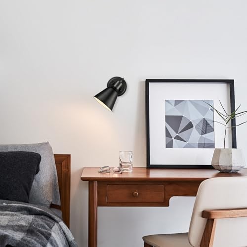EUL Adjustable Industrial Ceiling Spot Light with Adjustable 1-Light Black