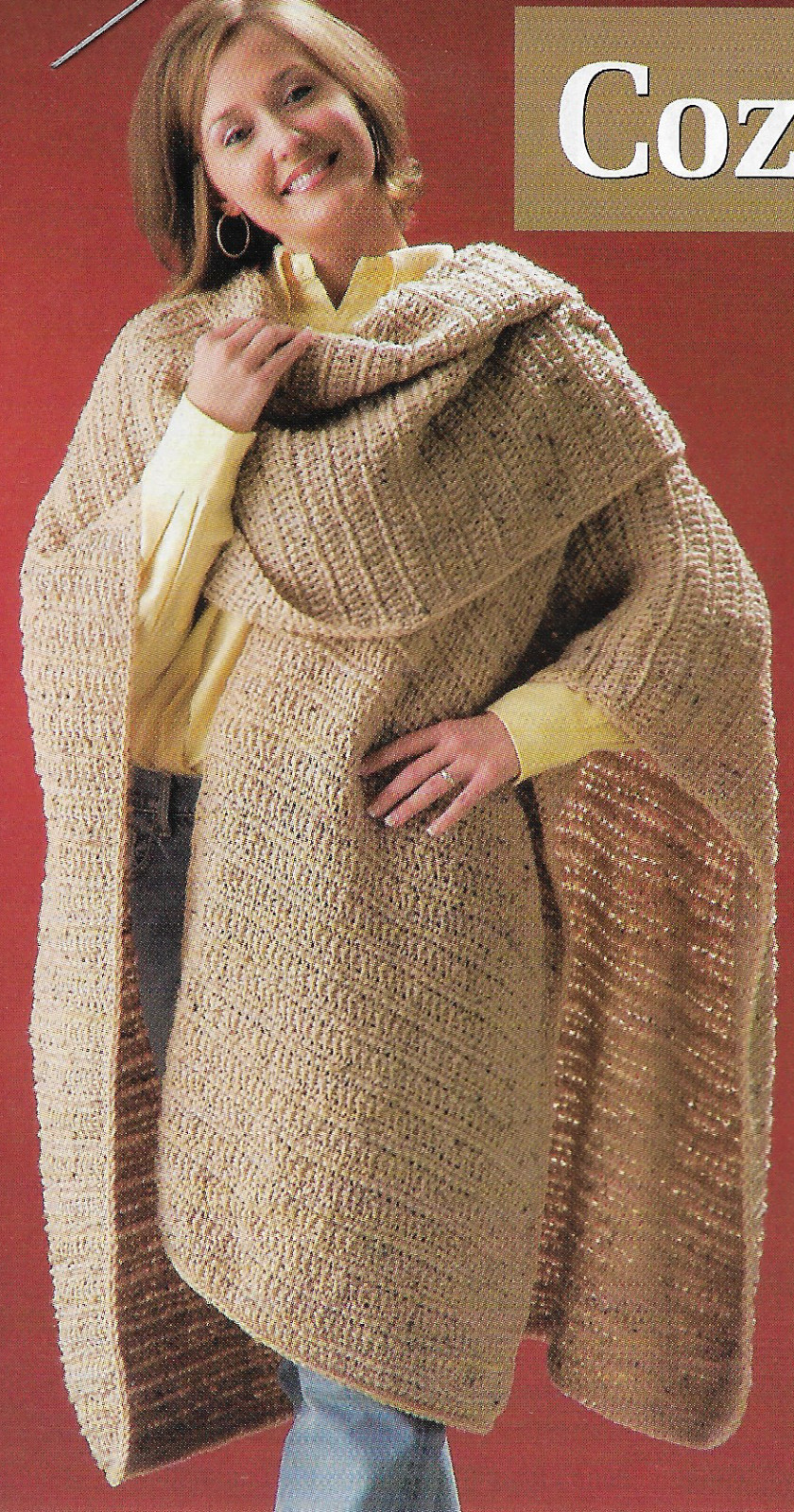 Lady's Cozy Wrap crochet pattern instructions