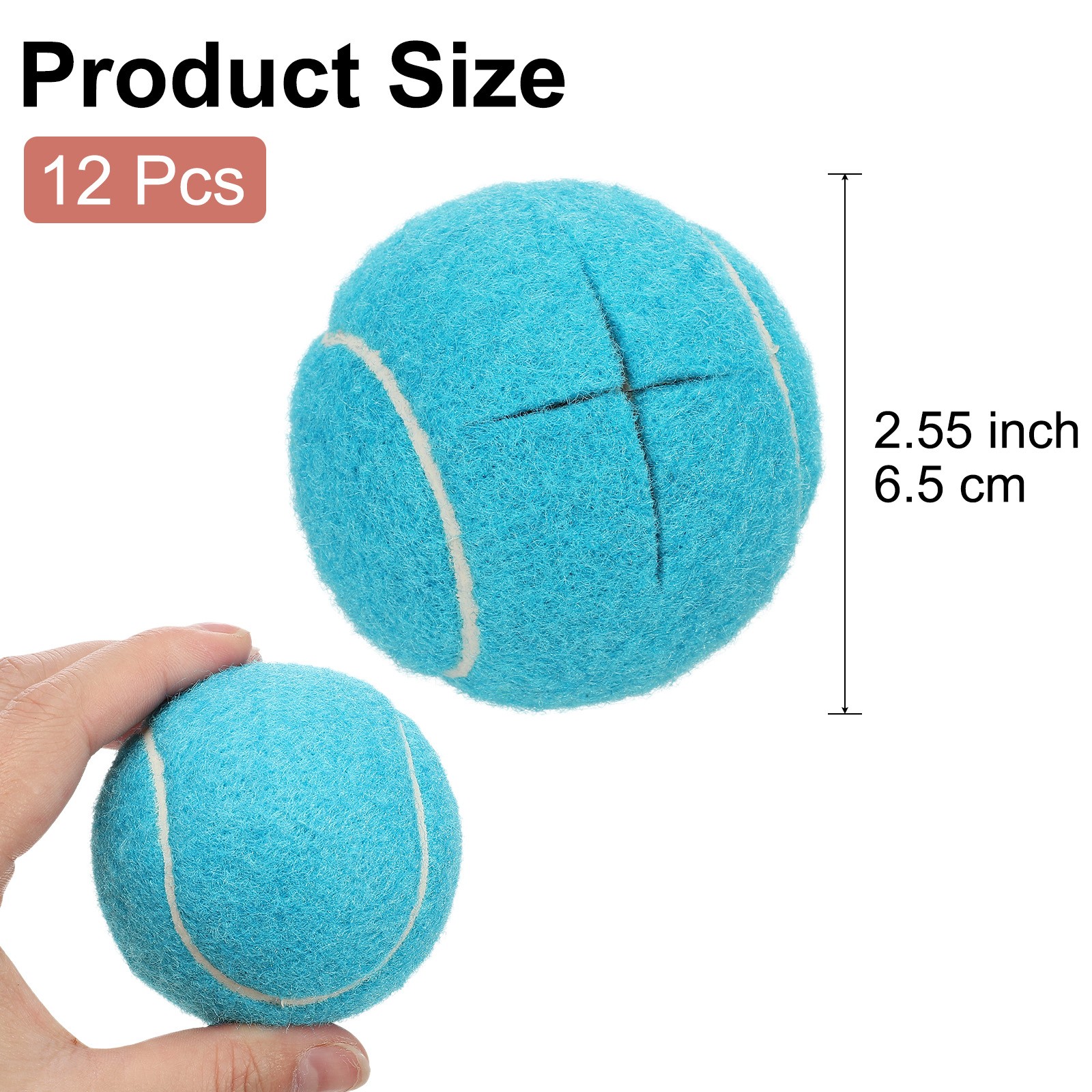 12 Pcs Precut Tennis Balls for Walkers Furniture Legs, Blue