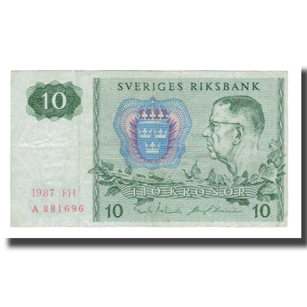 [#569444] Banknote, Sweden, 10 Kronor, 1963-1990, 1987, KM:52e, EF(40-45)