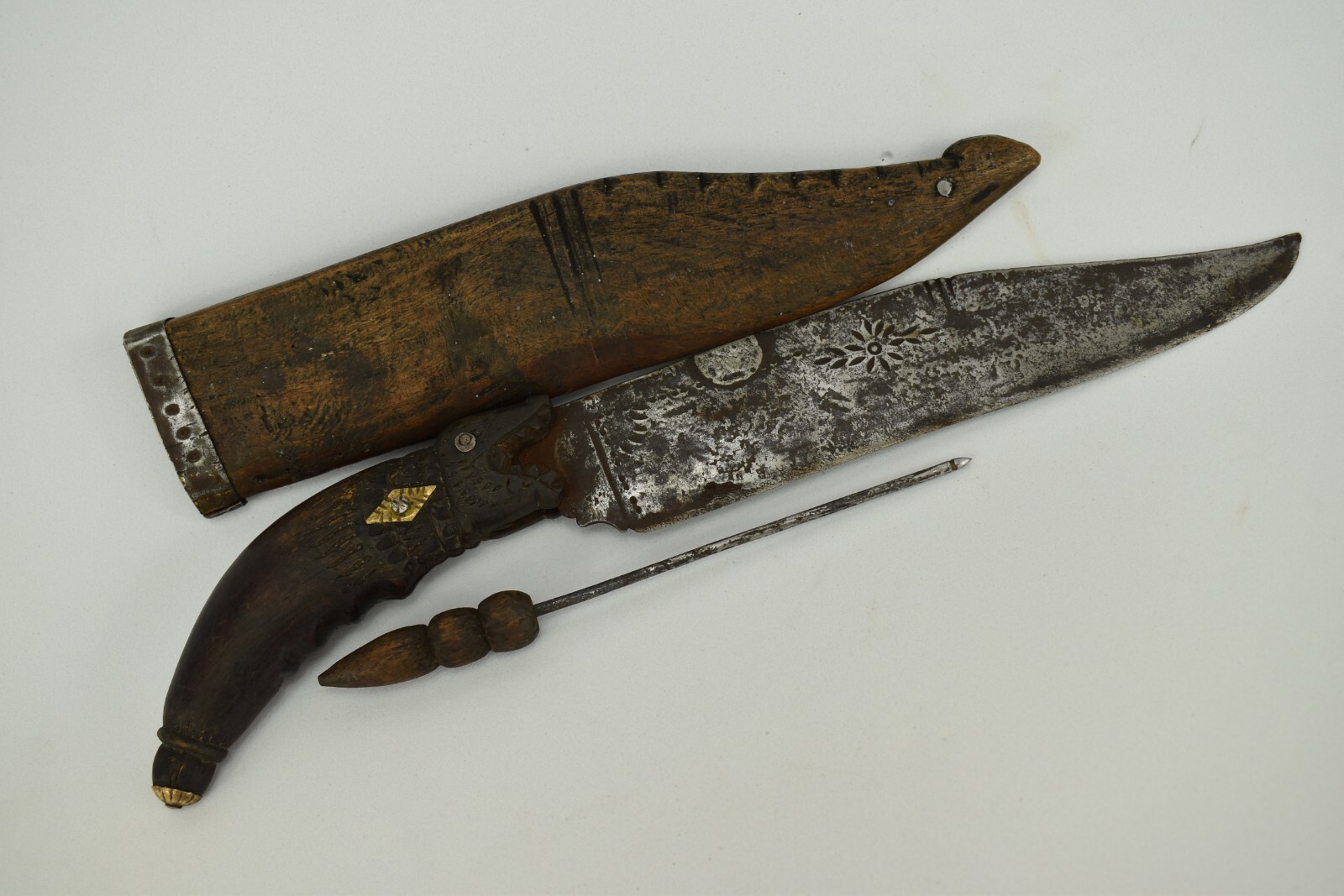 Antique Handmade Dragon Dagger Asian?