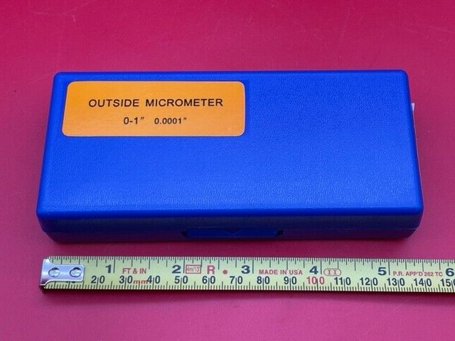 Plastic Case with Foam Insert for 1" Micrometers IN STOCK