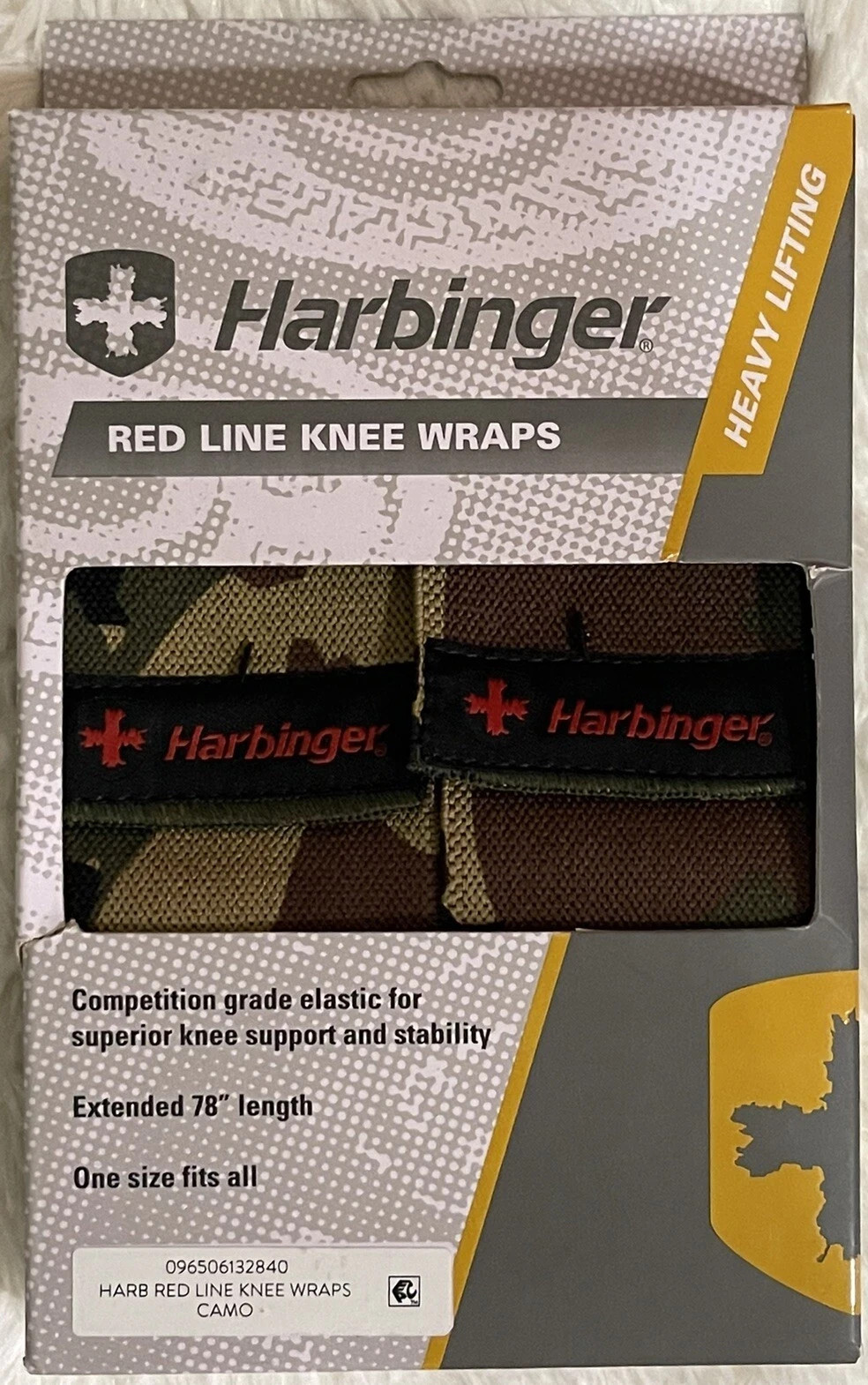 Harbinger Camouflage Knee Wraps Competition Grade Extended 78" Long - 13284