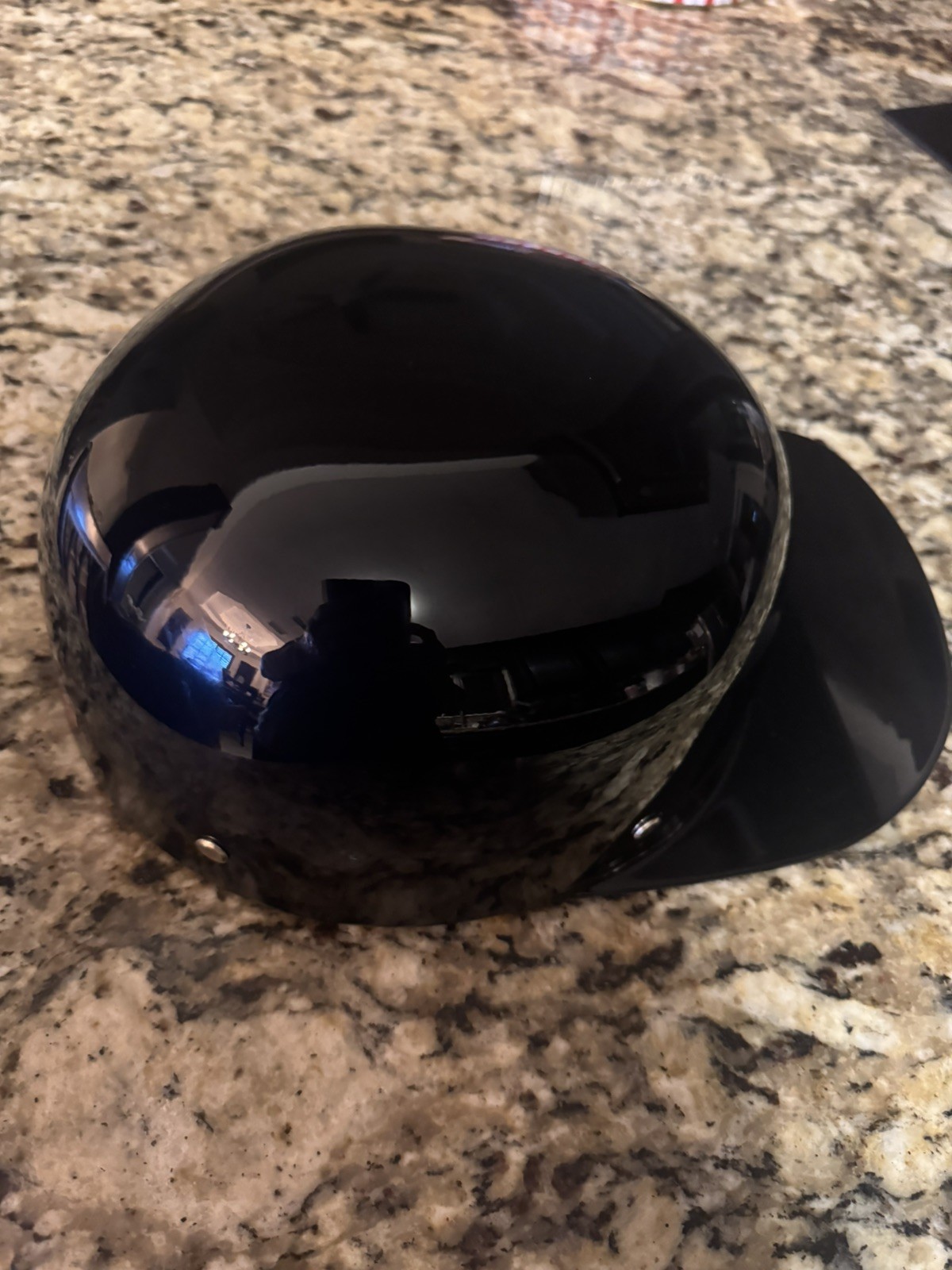 Baseball Pro DOT Half Helmet / Gloss Black