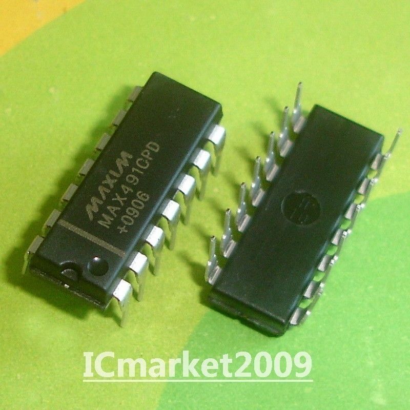 10 PCS MAX491CPD DIP-14 MAX491 Slew-Rate-Limited RS-485/RS-422 Transceivers Chip