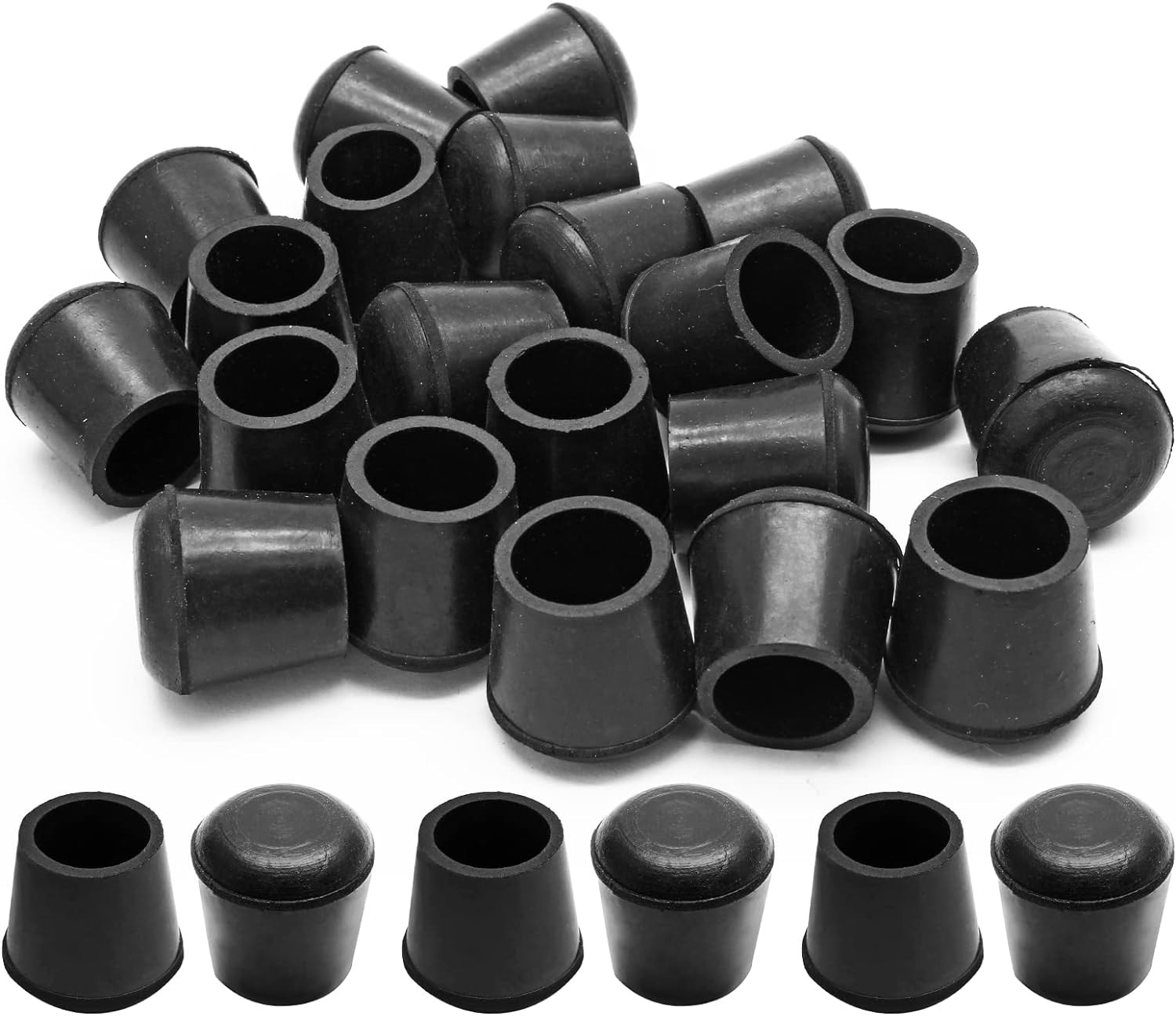 20 Pcs 5/8 Inch Rubber Chair Leg Caps Non Slip Chair Leg Tips Caps for Chair