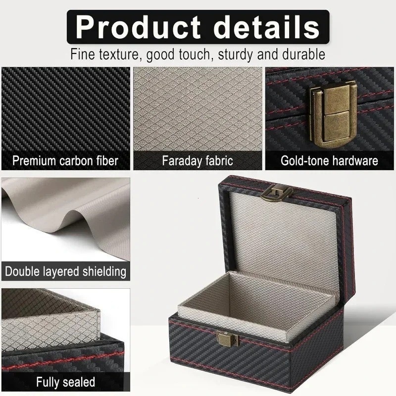 Faraday Box Key Fob Protector, RFID Signal Blocking Shielding Box Anti-Theft ...