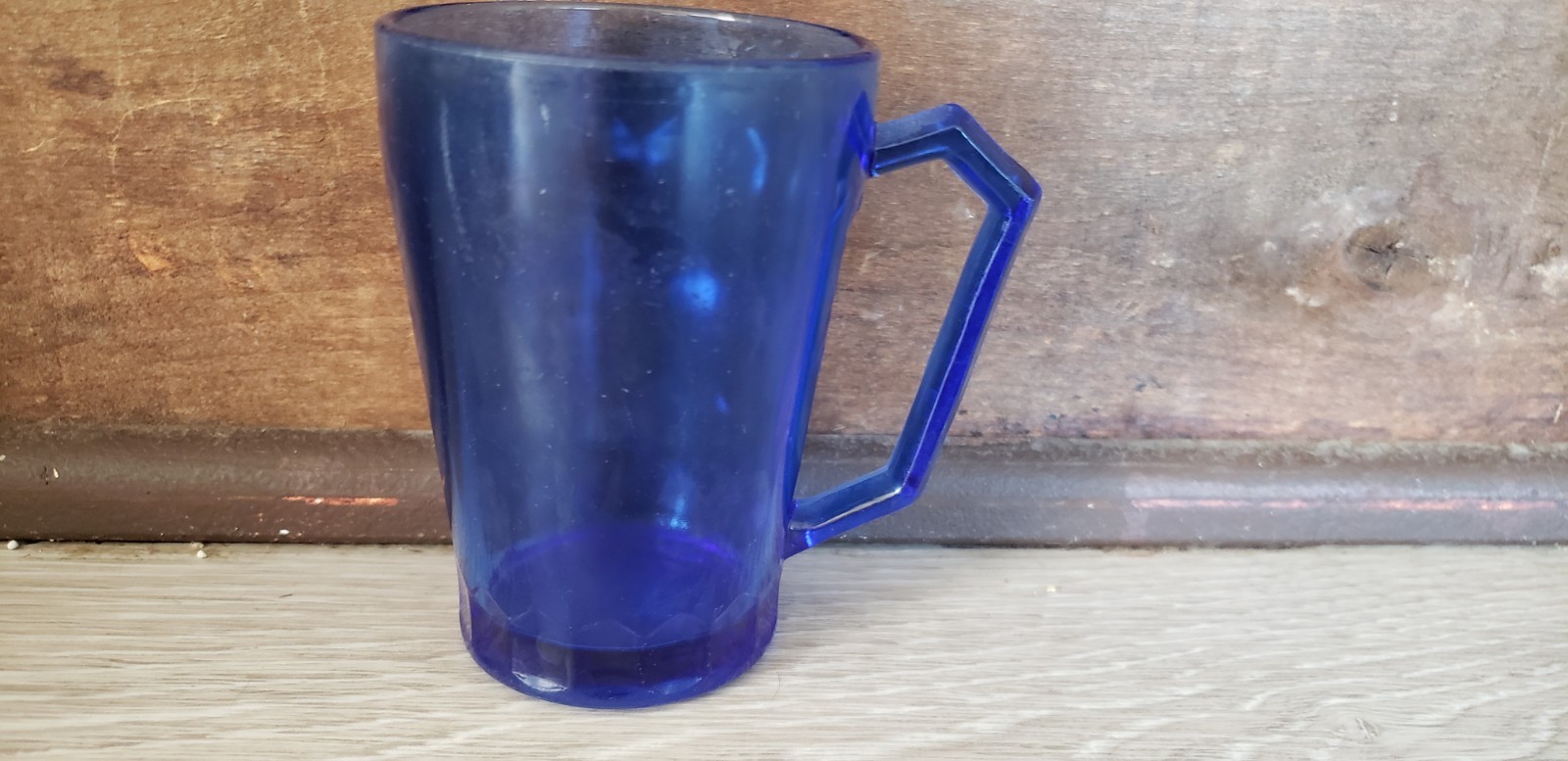 Vintage  1930´s Cobalt Blue Shirley Temple Glass Mug