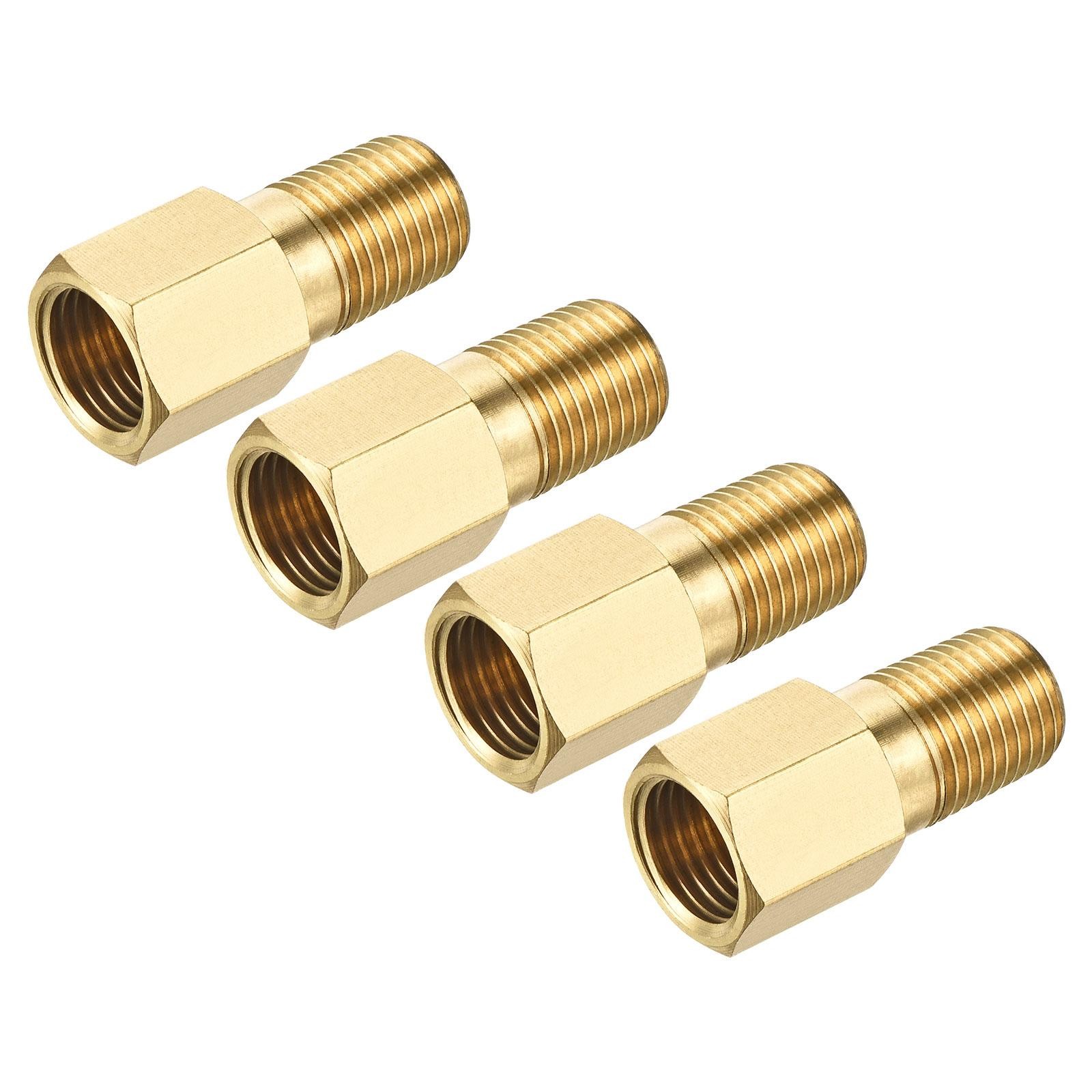 Brass Pipe Fitting G1/4  Adapter 35mm Extension Connector Hex Coupling 4 Pack