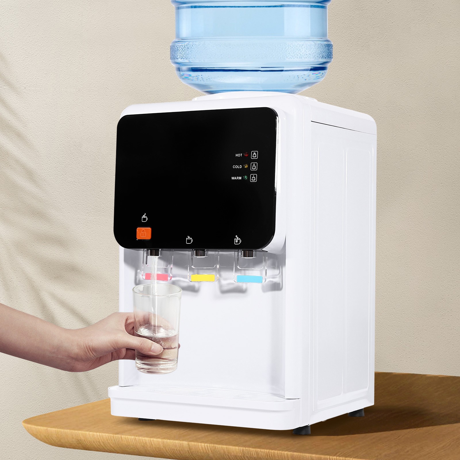 Top Loading Countertop Water Dispenser Hot Cold Water Cooler Drinking Machine