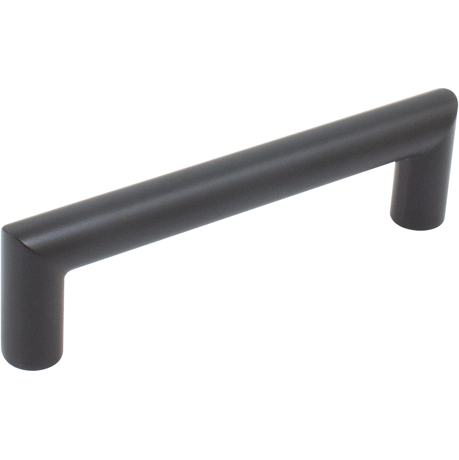 Contemporary Round Cabinet Pull, 128 Millimeters, Zinc Base Material, Matte Blac