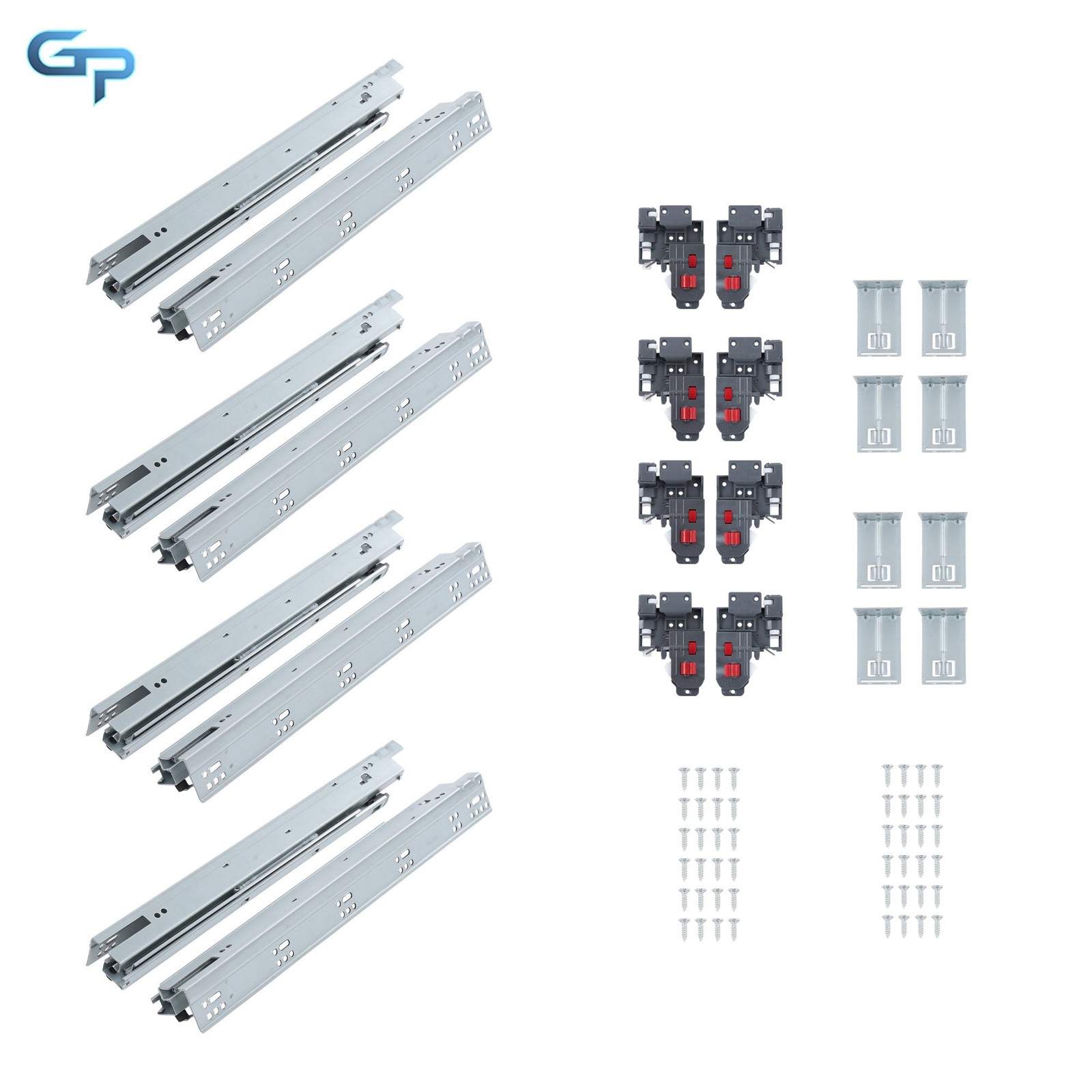 Full Extension Undermount Drawer Slides 18 Inch Soft Close Concealed