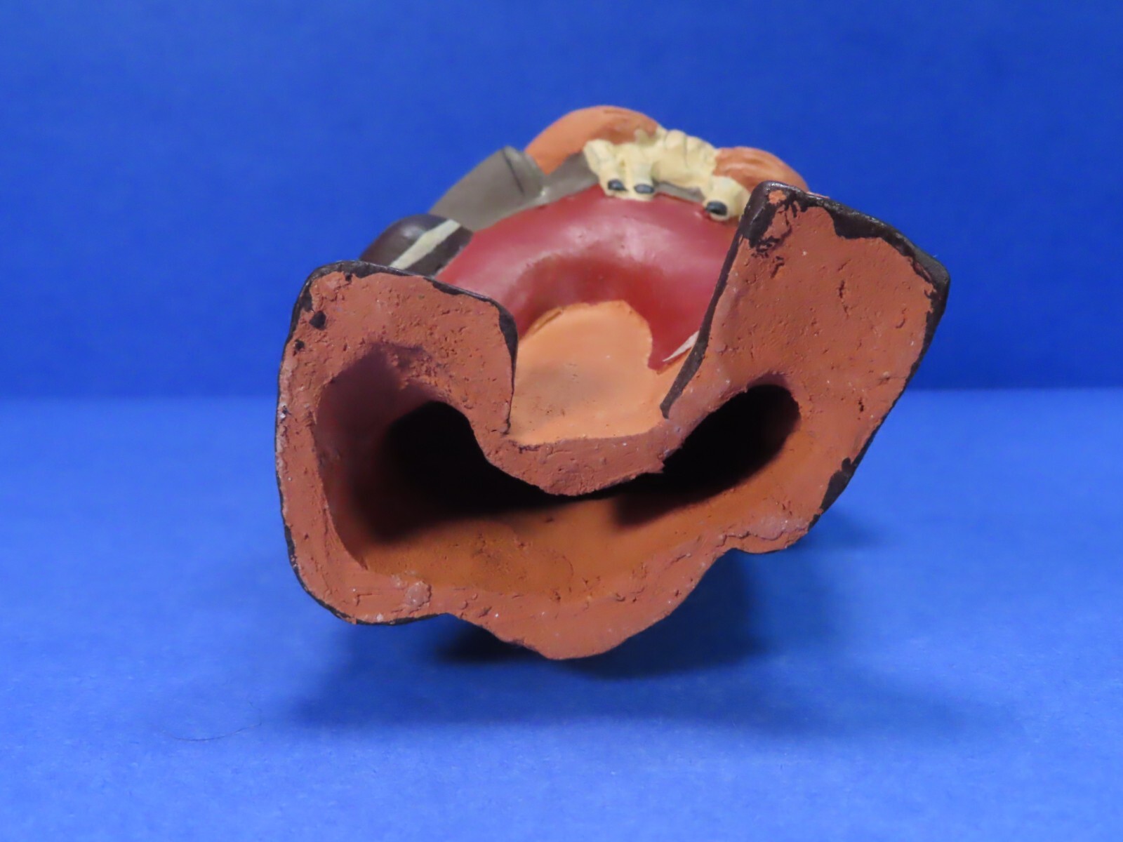 Vintage Hand Painted Peruvian Clay Figurine 6.5" Tall