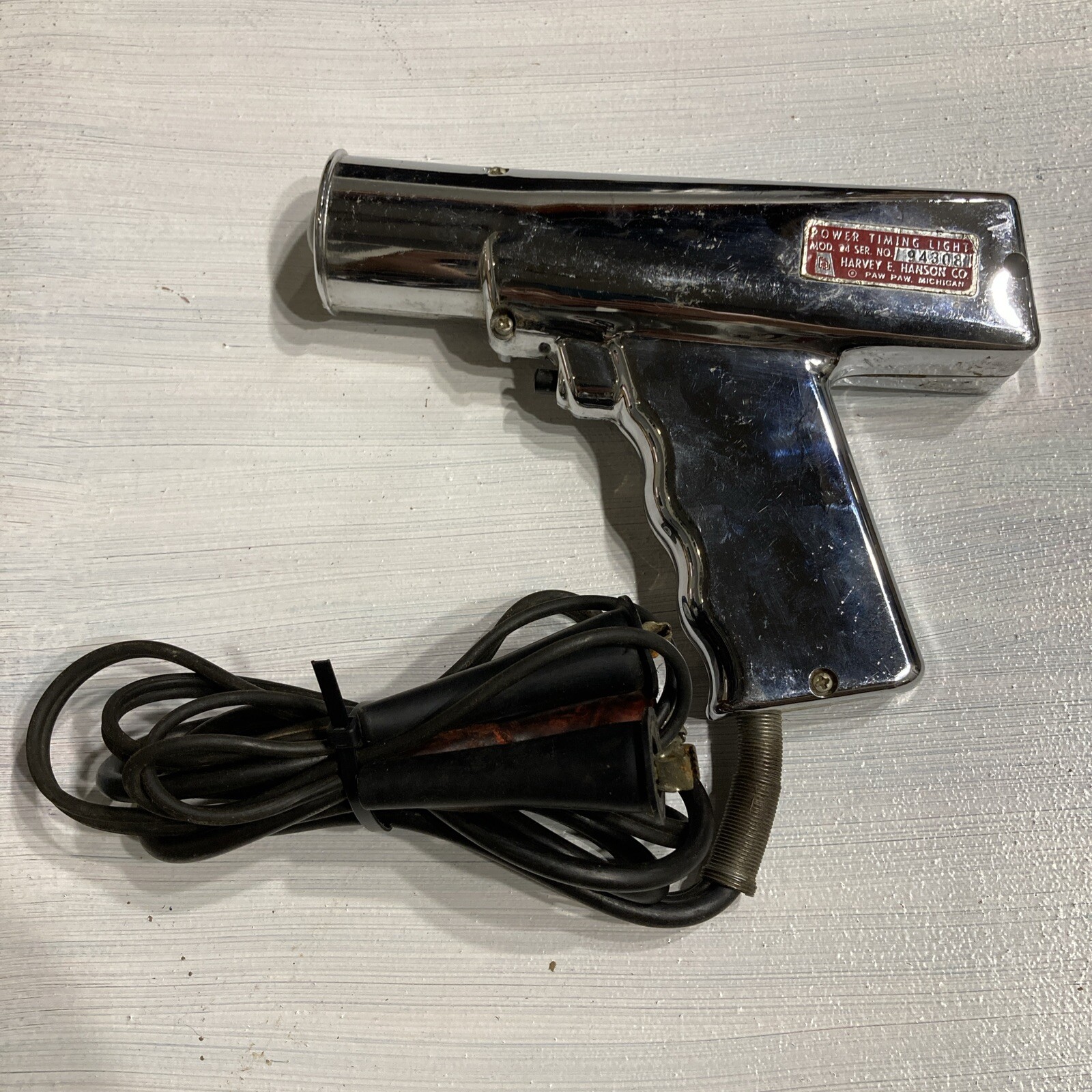 Vintage USA HARVEY E. HANSON CO. MODEL 24 Chrome Power Timing Light Michigan